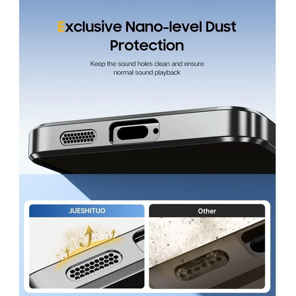 JUESHITUO Official Titanium for Samsung Galaxy S24 Case with Camera Lens Protect